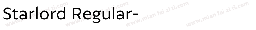 Starlord Regular字体转换